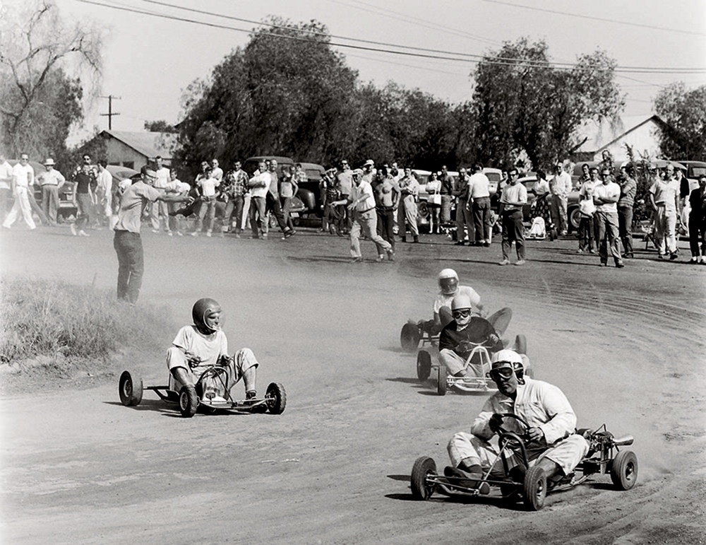 La seguridad no era lo primero en estas carreras de karting.