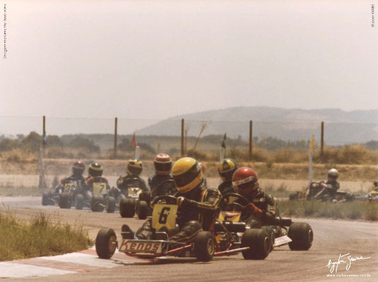 Ayrton Senna en sus últimas competiciones de karting.