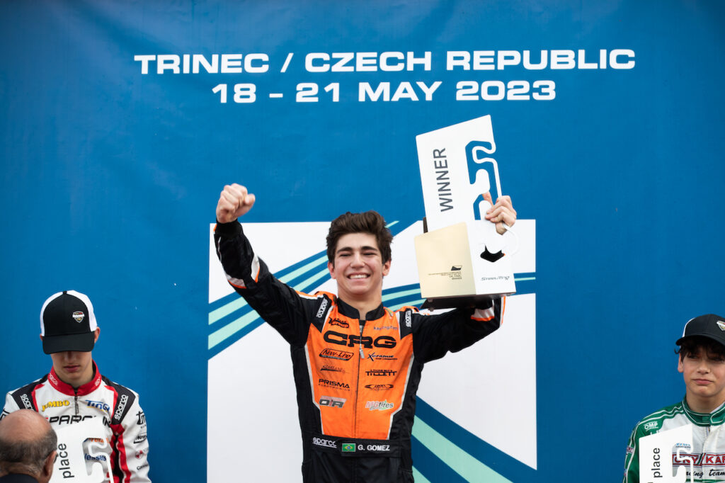 podio gomez-Resultados crg en el Europeo FIA OK OK Junior 2023